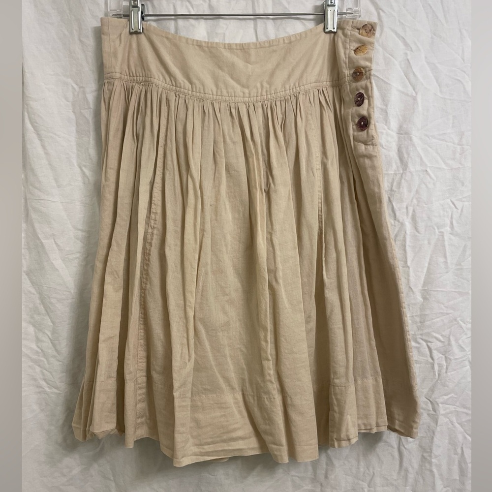 Banana Republic Beige pleated Skirts - Button Detail